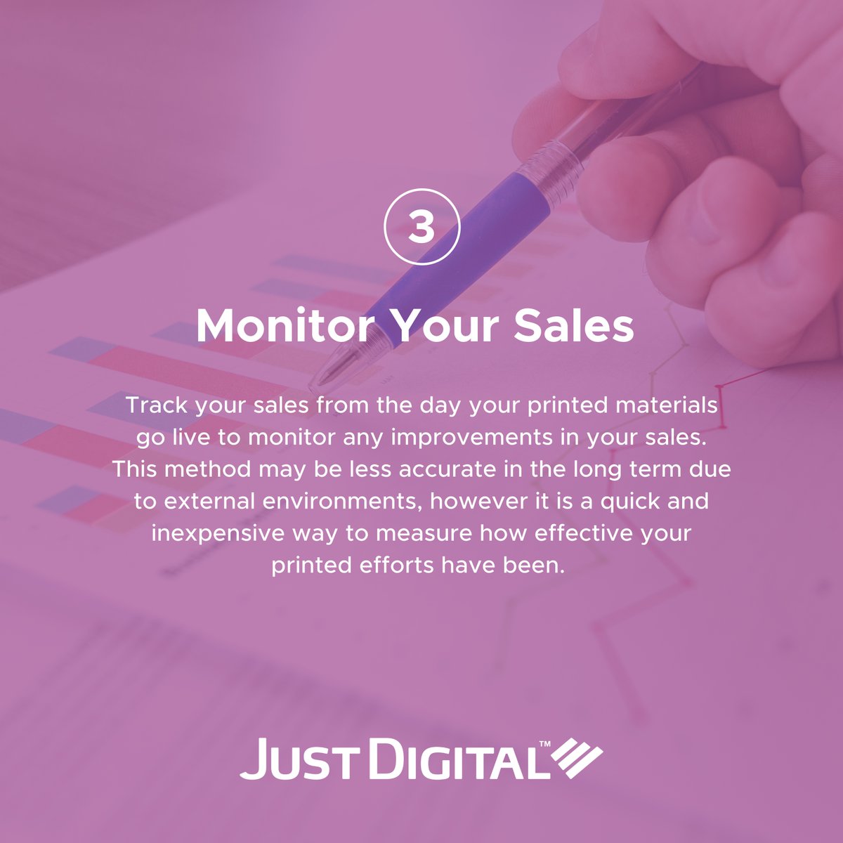 How effective is print?
Very... and here are 3 ways to keep track of how beneficial your printed materials can be to your business.

Start your print journey with us today 
Call 01480 825 000 or email justask@justdigital.co.uk

justdigital.co.uk

#Print #MarketingMaterials