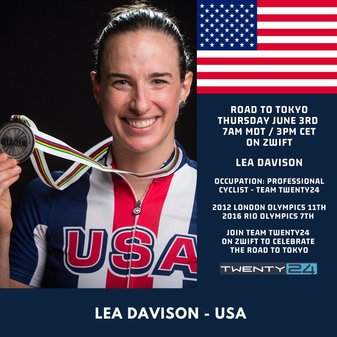 Join me and @TeamTWENTY24 on <a href="/GoZwift/">Zwift</a> tomorrow (Thursday, June 3) at 9 am EST to get all your Olympic questions answered! zwift.com/events/view/21…
