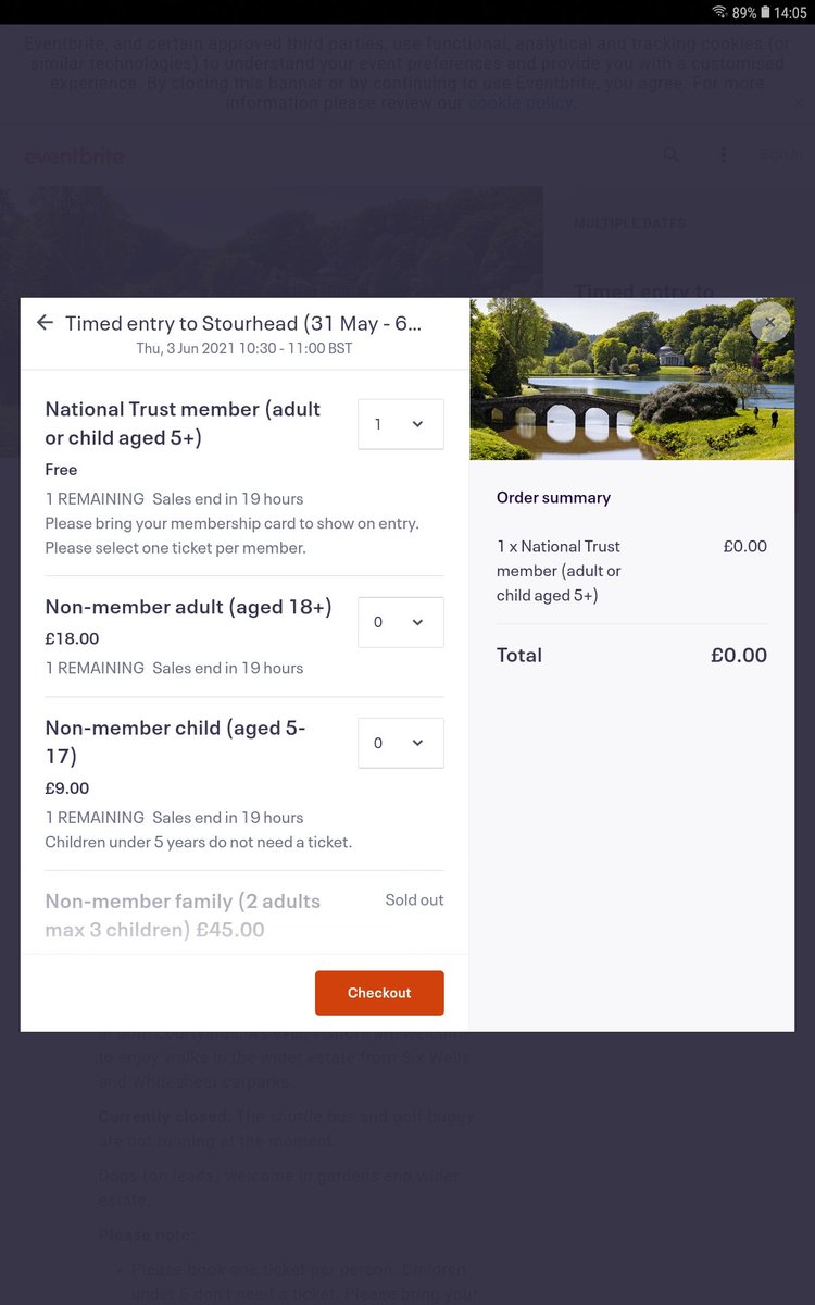 rose_wilts's tweet photo. @ntstourhead Querying your current booking policy. We're 2 adults + 1 child all NT members wanting to visit tomorrow. Booking page showing can only book 1 member ticket although non-member tickets ie paid for, are still available. #stourhead https://t.co/0MPfsQsjmq