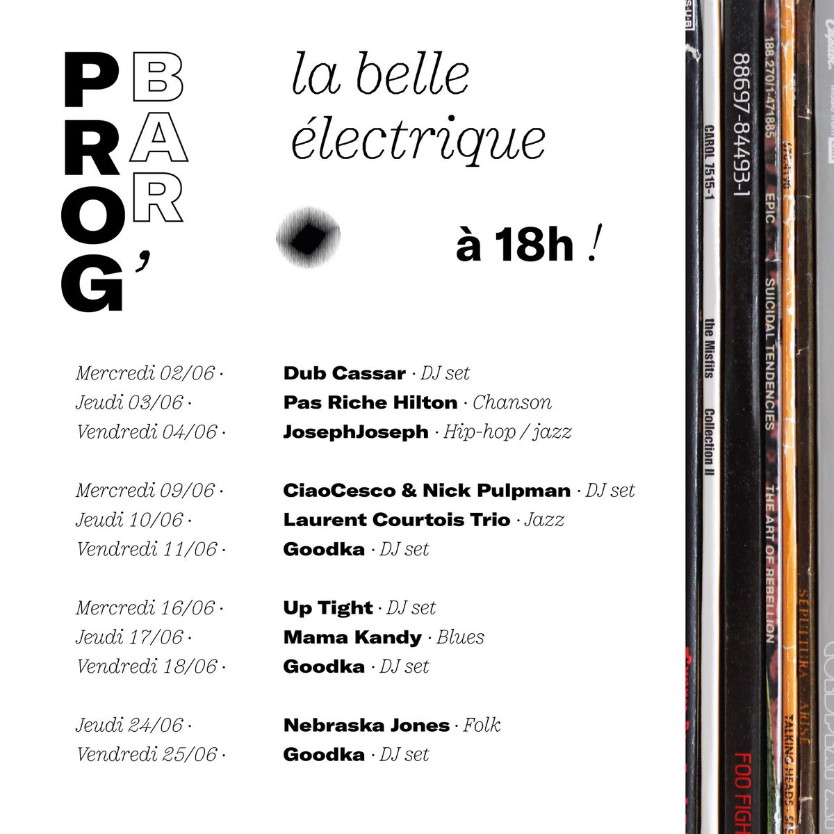 🎵🍹// 𝗣𝗿𝗼𝗴 𝗱𝘂 𝗯𝗮𝗿 : 𝗹𝗮 𝘀𝘂𝗶𝘁𝗲 ! \\ 🍹🎵 . Les concerts en terrasse ça t'a plu ? Tu en veux encore ? . À bon.ne entendeur ou entendeuse : la fermeture du bar passera de 21h à 23h à partir du mercredi 9 juin 😊 . #labelleélectrique #Grenoble #Prog