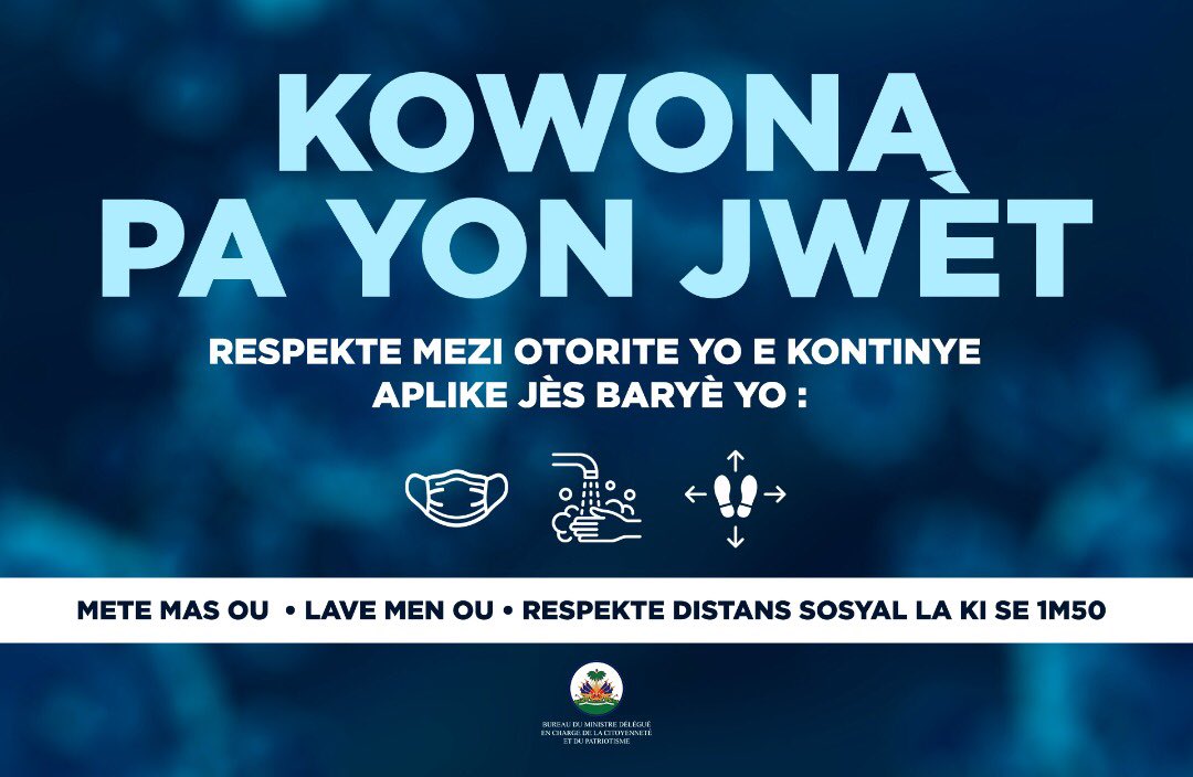 tguyfrancois's tweet photo. #KowonaPaYonJwèt #MeteMasOu😷 #LaveMenOu🧼💦 #RespekteDistansSosyalLa @DevwaSitwayen https://t.co/C172u5lsl3