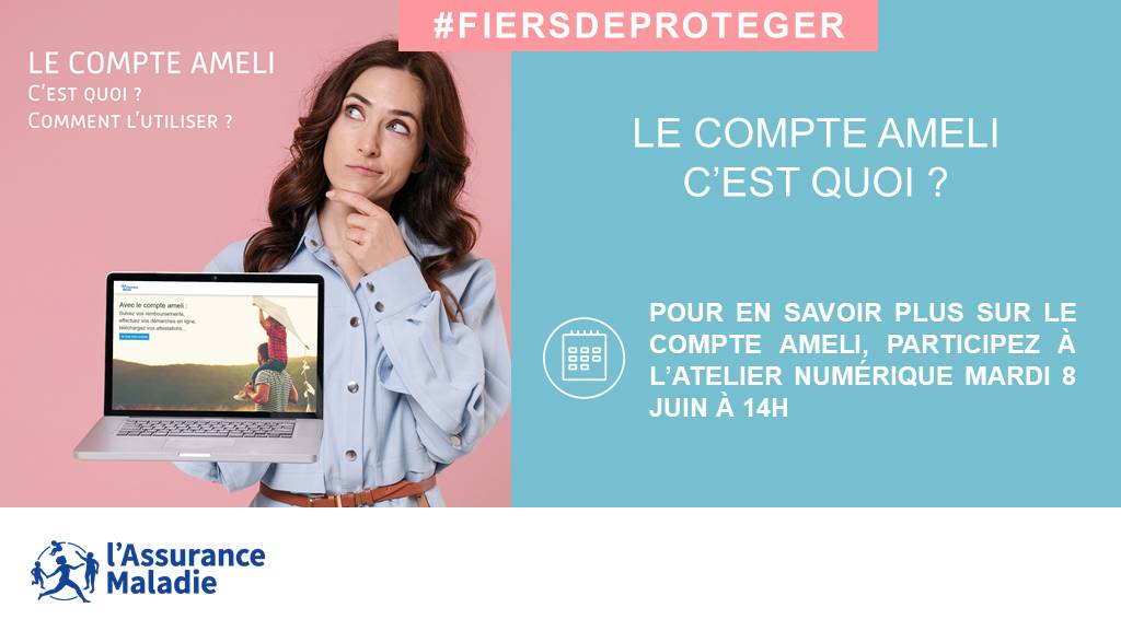 Le compte ameli c'est quoi ? Comment l'utiliser ?
Pour tout savoir sur le #CompteAmeli, ne manquez pas l'atelier numérique du mardi 8 juin à 14h  animé par la CPAM des Vosges. Pour participer, inscrivez-vous auprès de France Services à Bruyère.