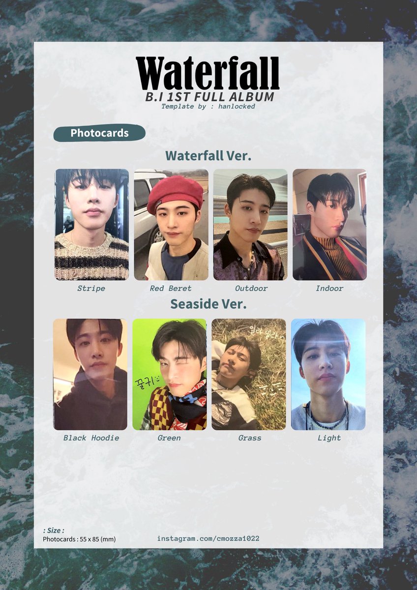 Template / Wishlist KIM HANBIN B.I @shxx131bi131 。 Photocards