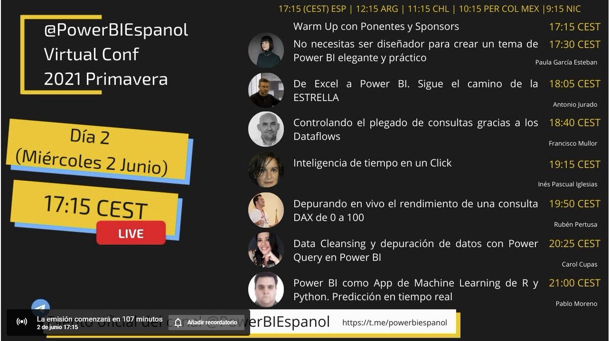 ambynet's tweet photo. En apenas 2 horas !!!⏱️comienza da 2da jornada de #PowerBIVirtualConf https://t.co/sco9dWcpcz
No te lo pierdas #PowerBIAdict@ !!!
Todo sobre @MSPowerBI 👍👏💪
Allí estaremos, #SomosPower #SomosComunidad #PowerBIWomen https://t.co/VPPvzHmo8G
