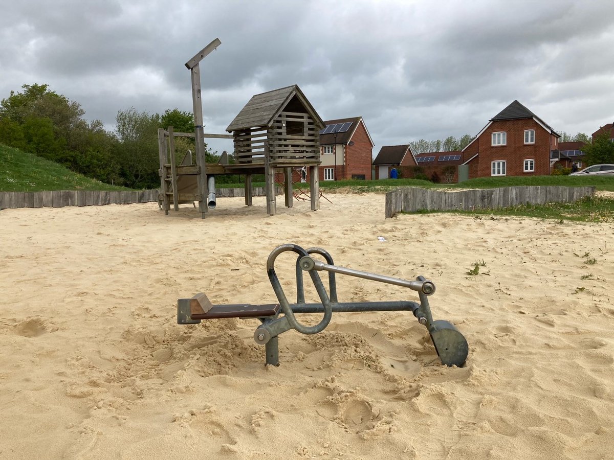 GCwSPC's tweet photo. It's been down for a couple of weeks now, but regular visitors to Cuckoo Park will have noticed that the sand levels have risen. Thanks to @AspireLM  40 tonnes of sand were used to replenish underneath the climbing net and wooden house. It's time to get digging! https://t.co/kudykNIgii