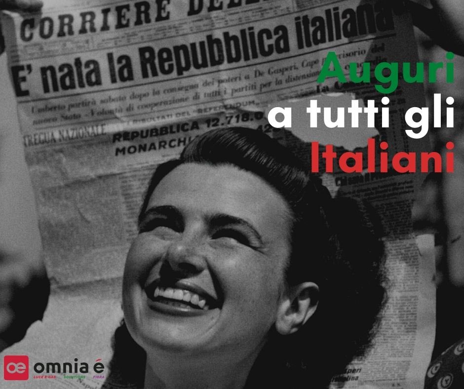 omniaenergia's tweet photo. #FestaDellaRepubblica #2Giugno
🇮🇹 75 anni di Repubblica Italiana, 75 anni di Democrazia, 75°anniversario del voto alle donne.
🇮🇹 Oggi è la nostra Festa! Auguri a tutti gli italiani da Omnia é! https://t.co/XNma67RmM1