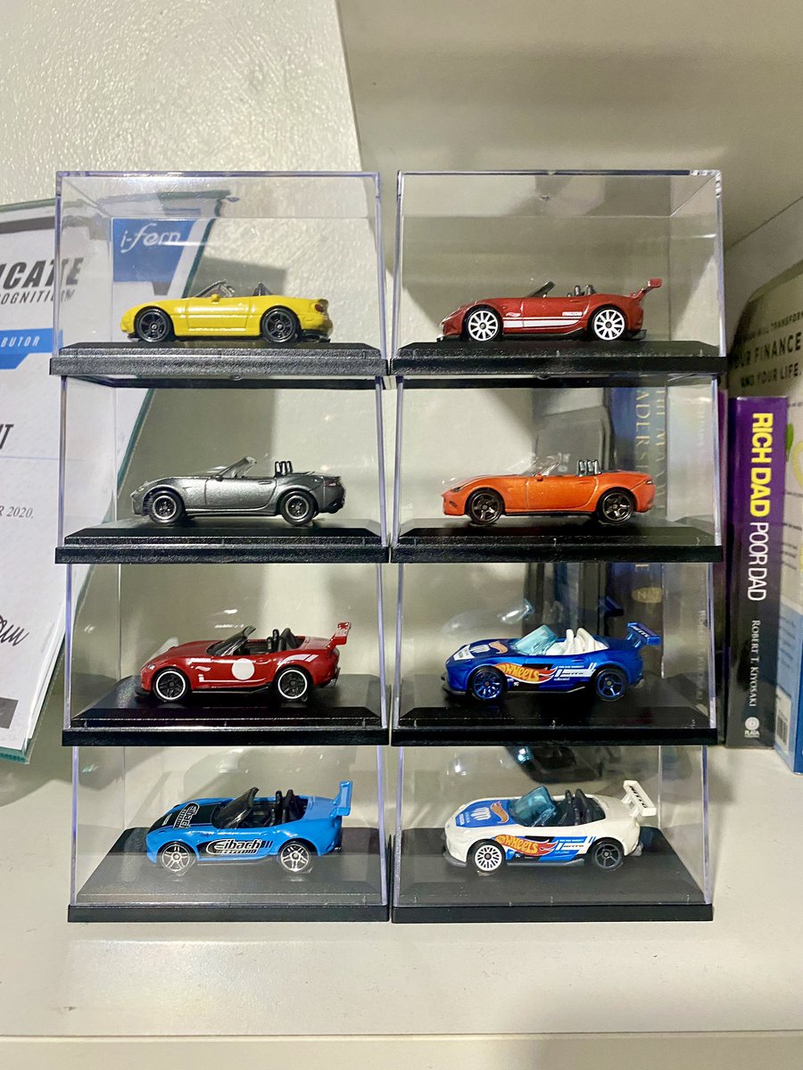 KarenAcut's tweet photo. My initial Miata (MX-5) Collection ❤️ https://t.co/N9qa6lcQSI