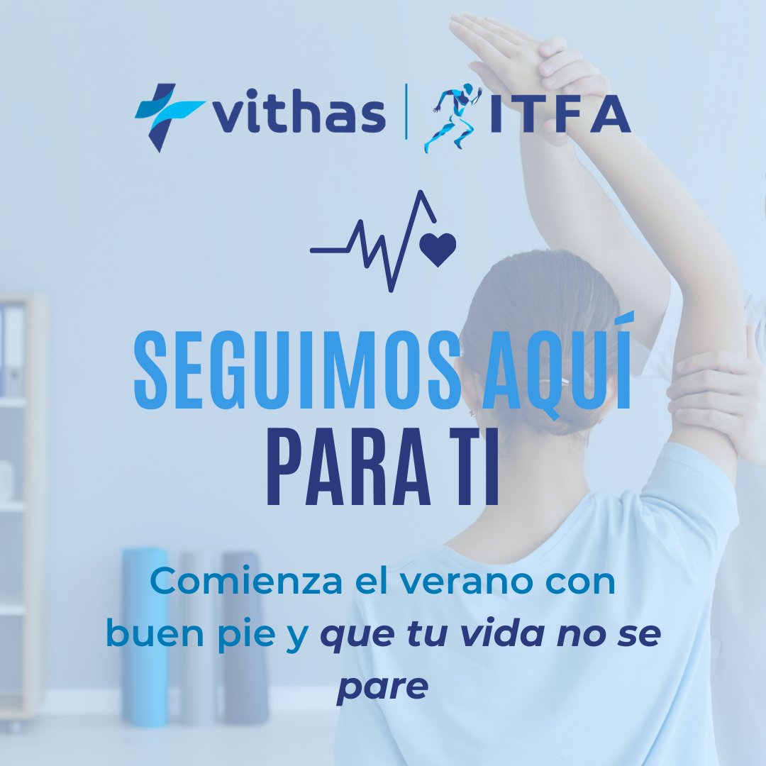Desde ITFA te ayudamos con cualquier tipo de lesión o patología para conseguir
🎯Una asistencia precoz y personalizada
📈Una pronta recuperación
☀️Un verano de calidad con una recuperación específica para tu lesión
☎️¡Contáctanos sin compromiso!
#ITFAsiemprecontigo #VithasAlmeria