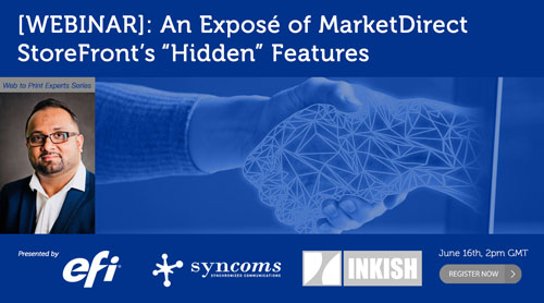 EFIPrint's tweet photo. Join @InkishTv and @Syncoms for real straight #webtoprint talk. You’ll learn insider secrets when you join Ali Jaffar and Morten Reitoft for this first of three webinar series on June 16, at 2 pm GMT!

Register now: https://t.co/JrrIO00Qyf

#EFIMarketDirect https://t.co/iLNX4uG8WW