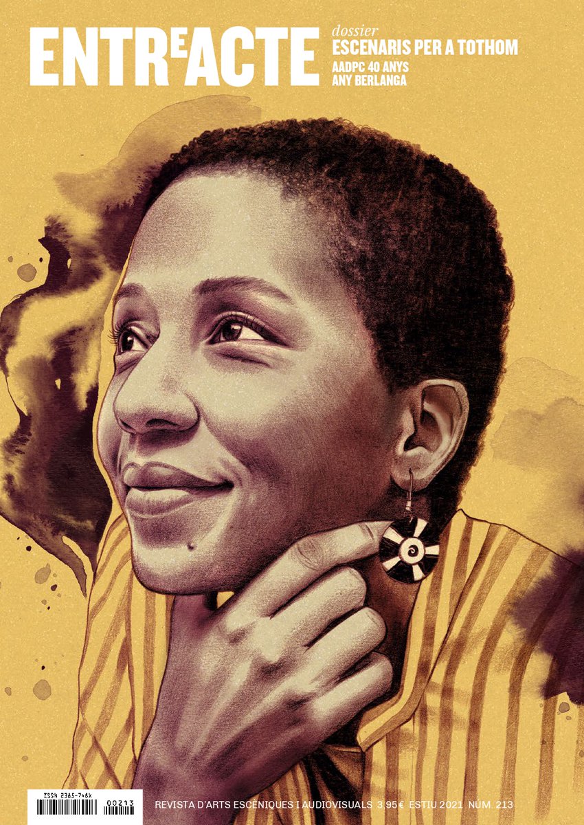Entreacte_'s tweet photo. 💥💥 NOVA PORTADA💥💥

L'#Entreacte213 comença amb aquesta il·lustració de l'@AdelineFlaun feta per la @martabellvehi  😍

I també:
💪🏿Escenaris per a tothom (@NeusMolina, Denise Duncan...)
🎂40 anys de l'@AADPC
📽️Any Berlanga
... i molt més!

📢 Divendres iniciem la distribució! https://t.co/a36uKDX5Mi