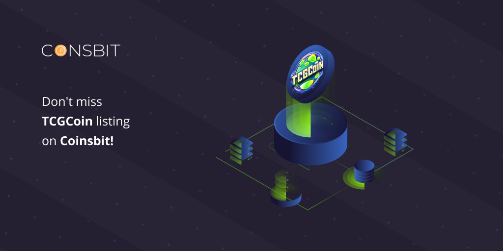 🔥 Don't miss TCGCoin listing on Coinsbit! 🔥

💥 Dear users, we are glad to announce that TCGCoin token will be available on Coinsbit  on 07.06.2021!

For more info: facebook.com/coinsbit.io.cr…

💵 Pair:
TCGCoin/mUSDT

🌈 Stay tuned to get updates and latest news from Coinsbit!