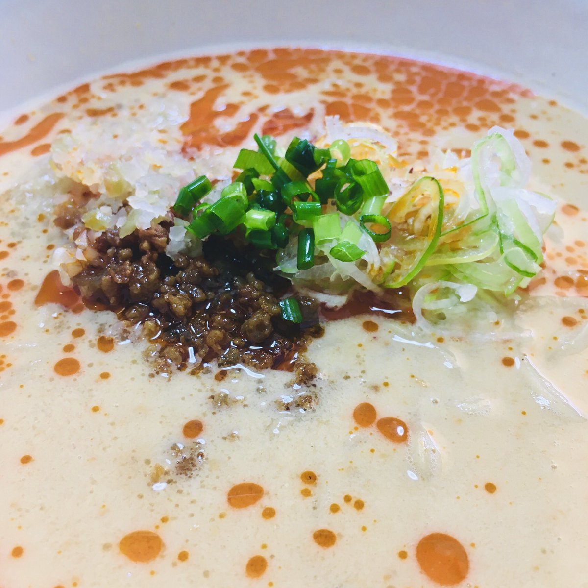 inujima574_575's tweet photo. 坦々麺！
テーブルにある辛みそを追加して食べるのが好き(๑´ڡ`๑)口の中が涼しくな〜る。
發巳 藤枝店
@hatsumi8963 https://t.co/yLJBOAINPE