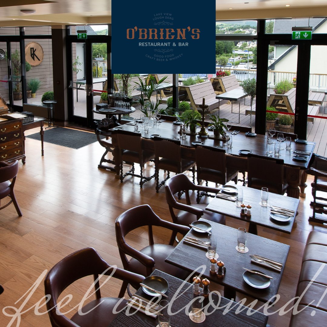 KillaloeHotel's tweet photo. 🍽 Introducing O’Briens Bar &amp; Restaurant!

If you’re celebrating an anniversary or just catching up with old friends, the meals in our restaurant will make every occasion a special one.

O’Briens Bar &amp; Restaurant is currently only open to guests in line with Gov guidelines. 1/2 https://t.co/41D3tlVnh8