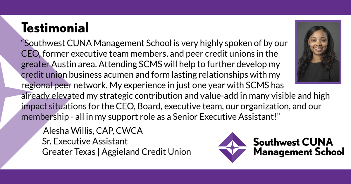CornerstoneCUL's tweet photo. Find out why Alesha Willis believes SCMS will strengthen her career below. For more information or to register, visit https://t.co/6Y8nMACWD2. https://t.co/totTiVr4FJ