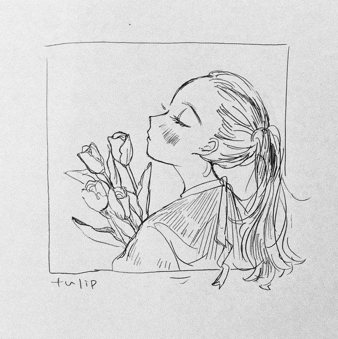 tulip💐 #drawing 