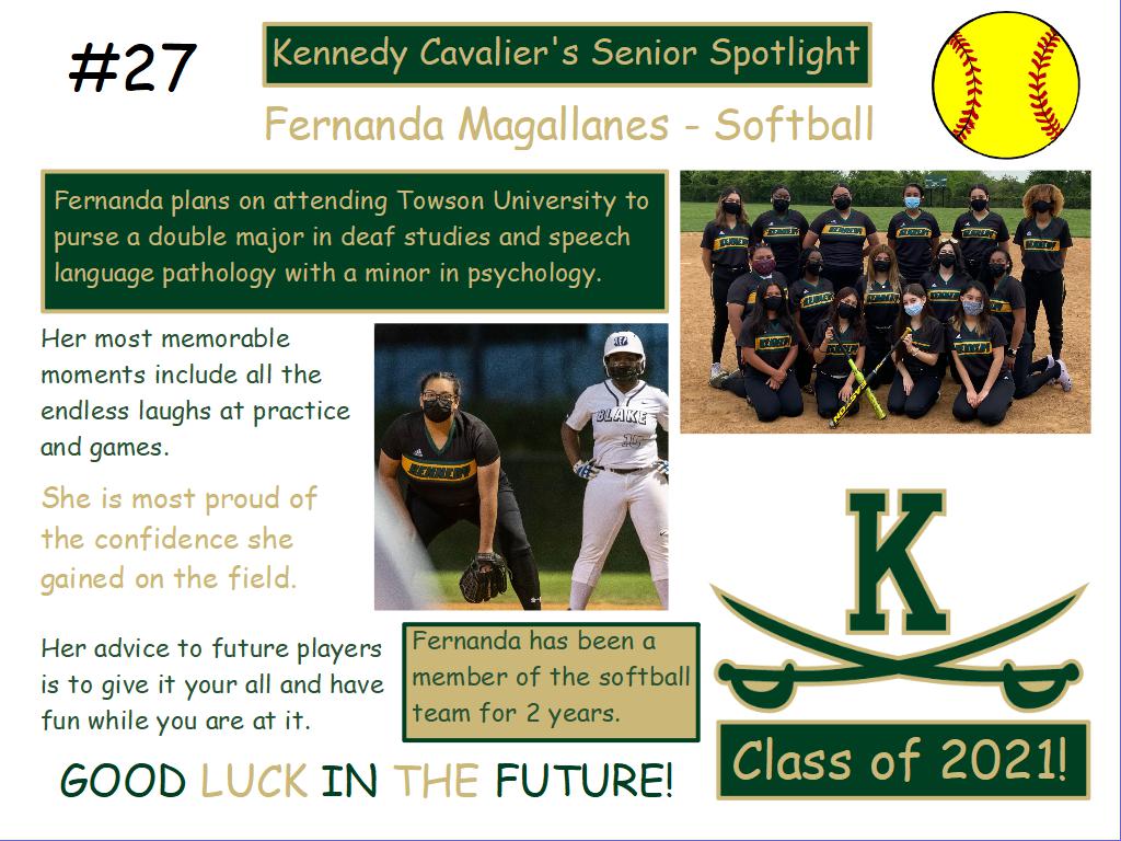 Today we celebrate our 🥎 SENIORS! (Part 2 of 2) <a href="/JFKCAVSSoftball/">Kennedy Softball</a> @KennedyMCPSPrin <a href="/vbradley36/">Vaughn M. Bradley Jr., Ph.D.</a>