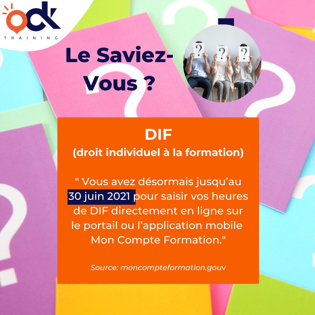 N'OUBLIEZ PAS DE SAISIR VOS HEURES DE DIF !

​#comptecpf