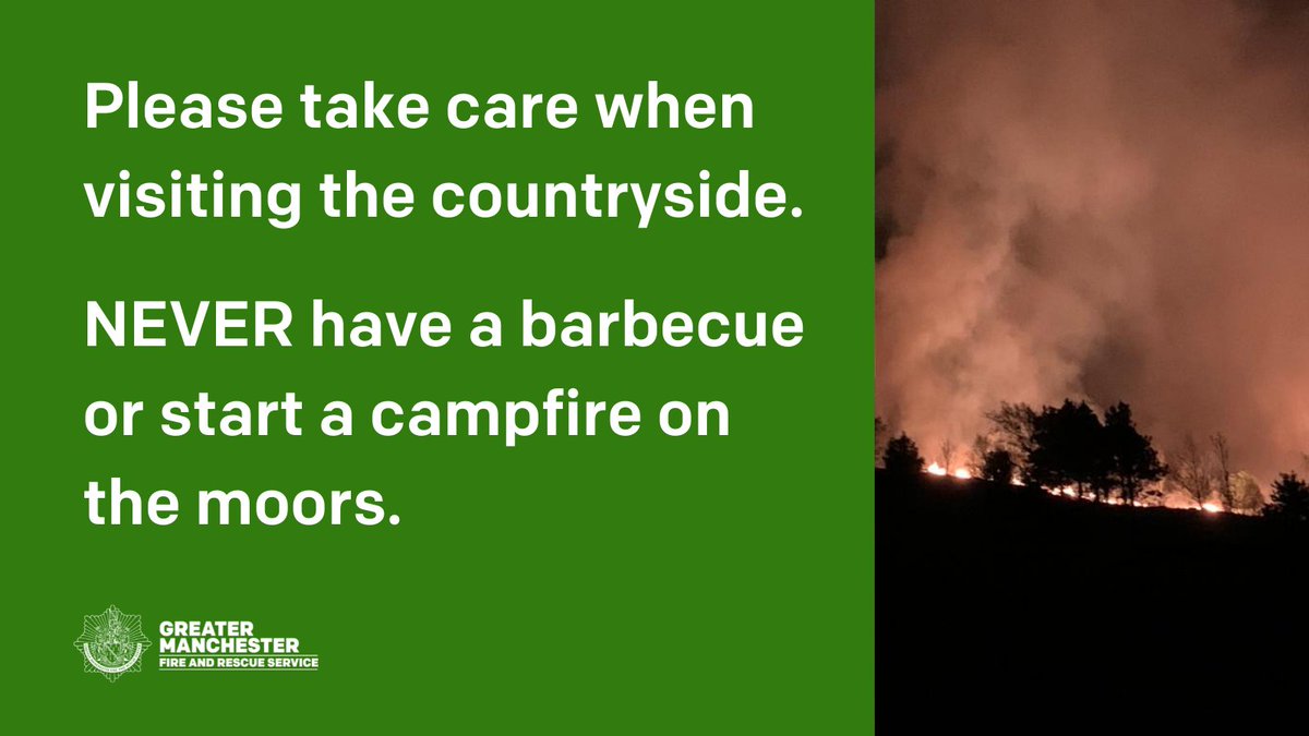 Please take care when visiting the countryside. NEVER have a barbecue or start a campfire on the moors.