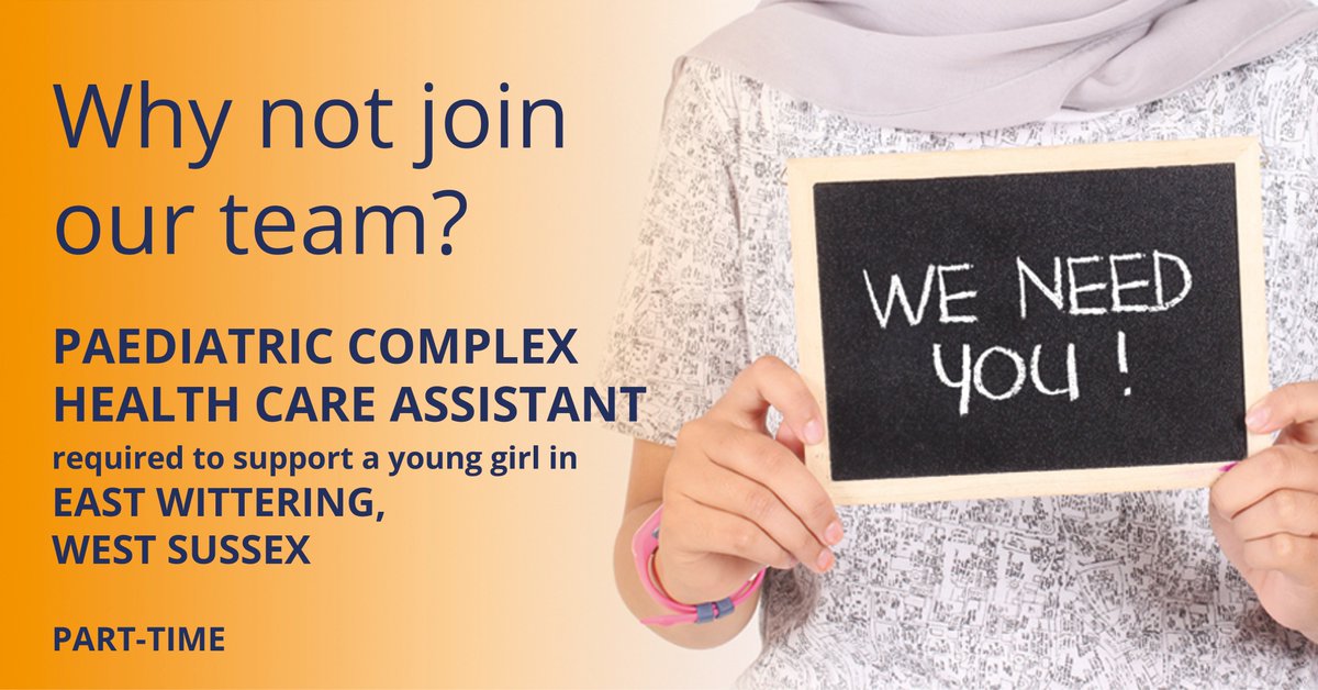 WE ARE HIRING for a Paediatric Complex Health Care Assistant in EAST WITTERING to provide support to a 9-year-old girl in her daily care and inclusion of social activities.

See the full job description and apply here: uk.indeed.com/cmp/Health-and…

#Jobs #complexcare #vacancies
