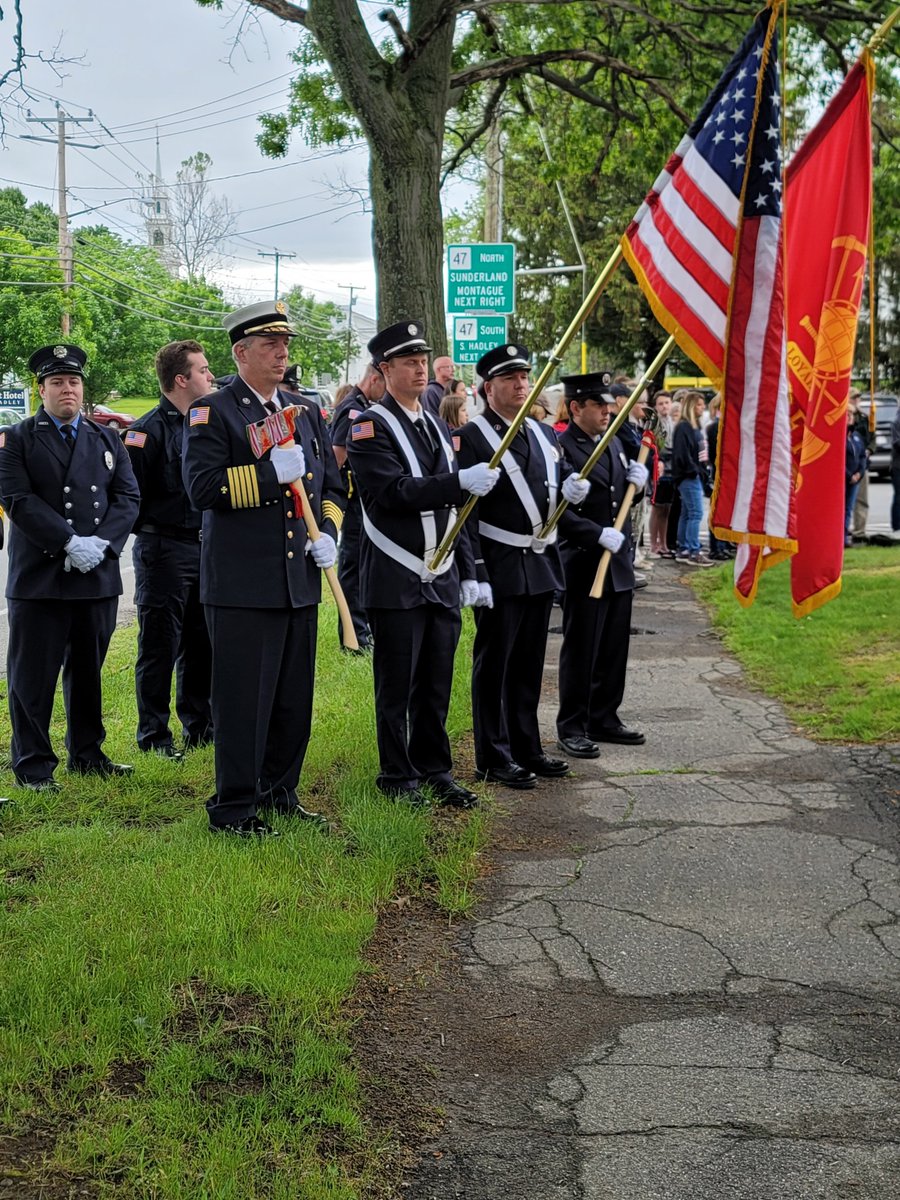 FireHadley's tweet photo. Hadley Fire and Hadley Med One Flying of the Flags at the American Legion https://t.co/bCjHYwmE01