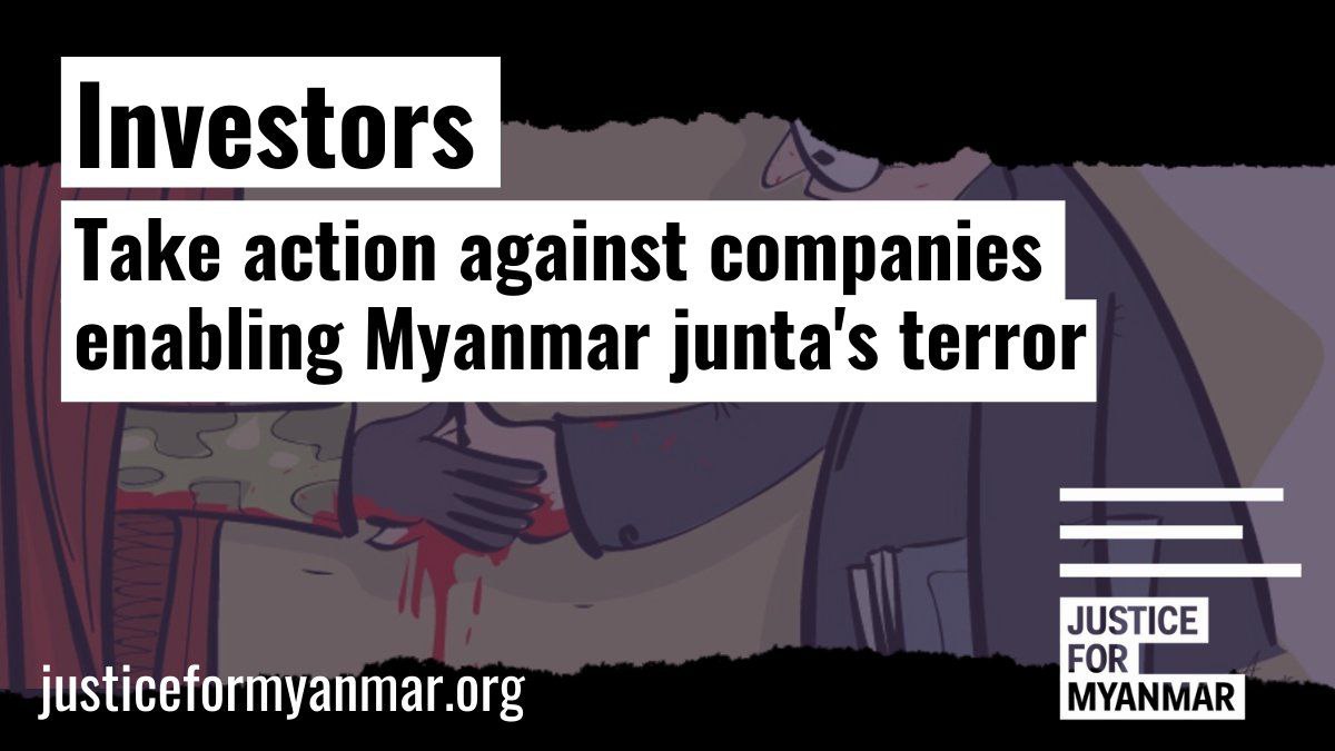 As long as you are operating with military terrorists,remind yourself that your company is stained with our people's blood&amp;we urge to stop providing cashflow to the junta immediately who killed 800+ people.
<a href="/PTTNews/">PTT | ปตท.</a> <a href="/pttplc_official/">PTT Public Company Limited</a>
#WhatsHappeningInMyanmar
#PTT_EndPaymentToSAC