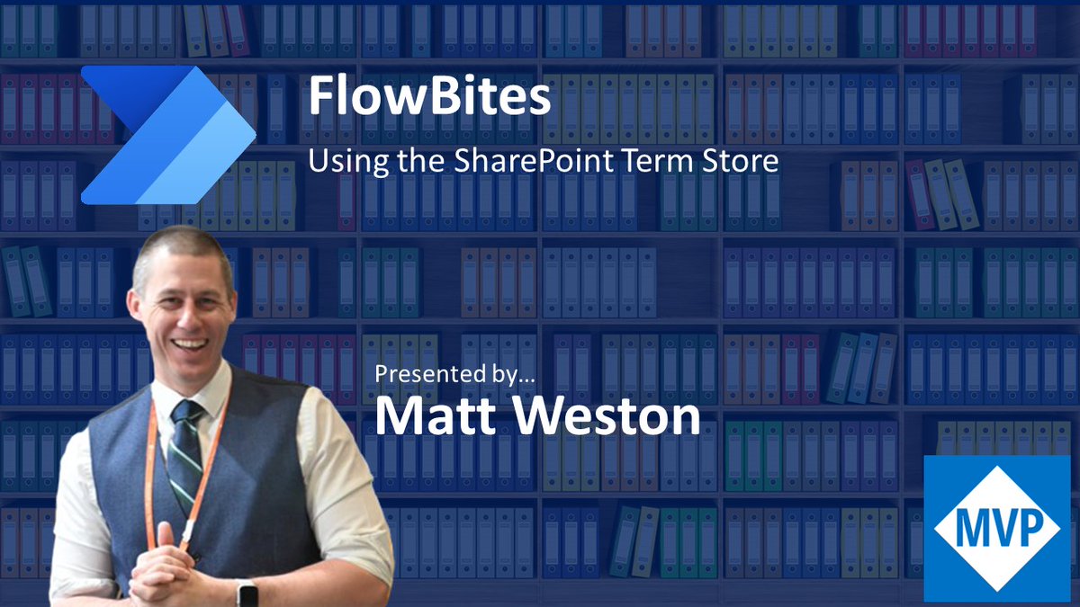 MattWeston365's tweet photo. SharePoint Term Store...a great way of reusing global tags and managing centrally...a royal pain in the backside to work with in #PowerAutomate! In this video we are going to look at how we can query the term store to correctly tag content dynamically! https://t.co/BfIRmVXHIr https://t.co/i9Z76VUViu