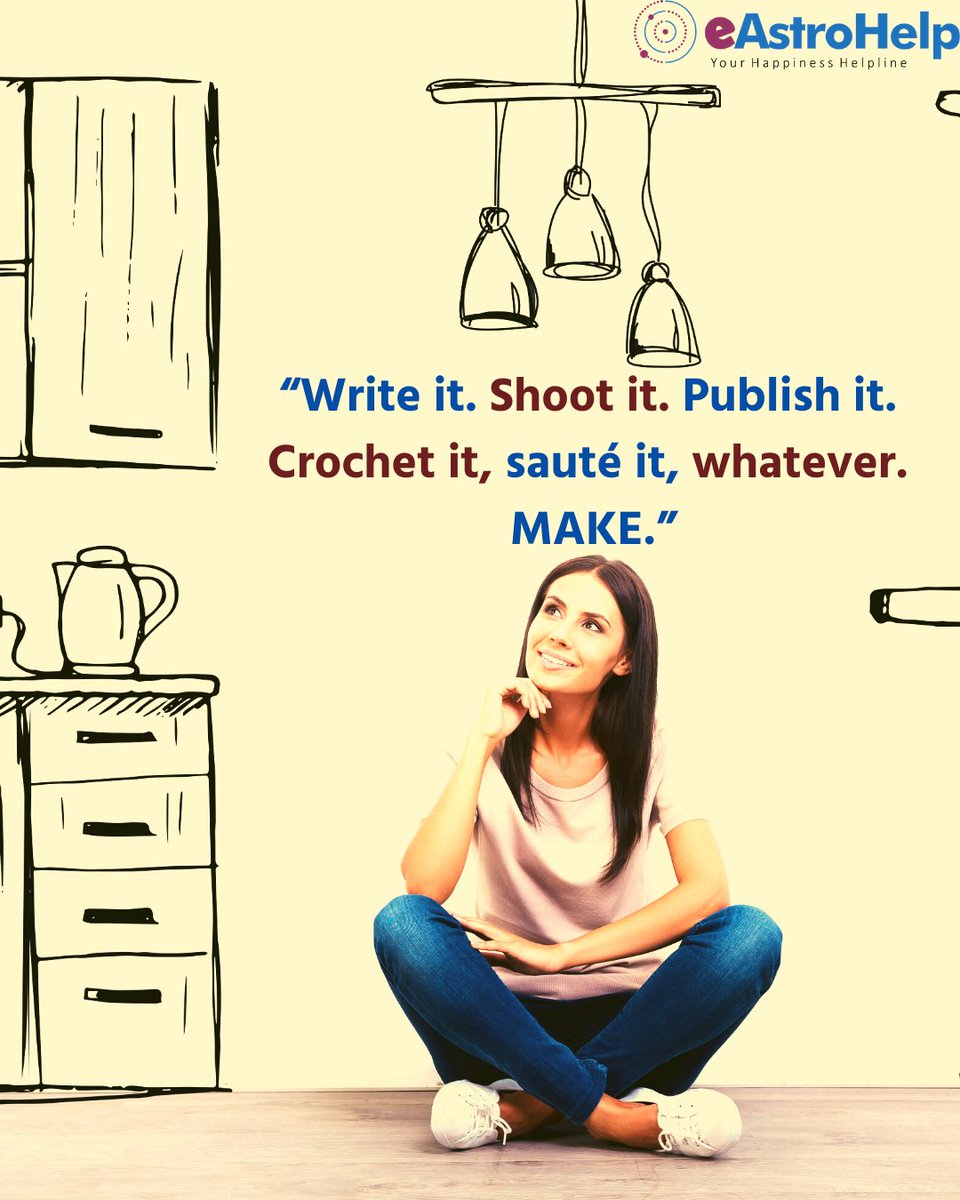 AstrohelpE's tweet photo. eAstroHelp “Thought of the Day
To Avail Astrology related services, Visit https://t.co/v116R2vDta 
#Write #Shoot #Publish #Crochet #Saute #Make  #Astrology #eAstrohelp #astrologyonline https://t.co/xW1t9RY4Lm