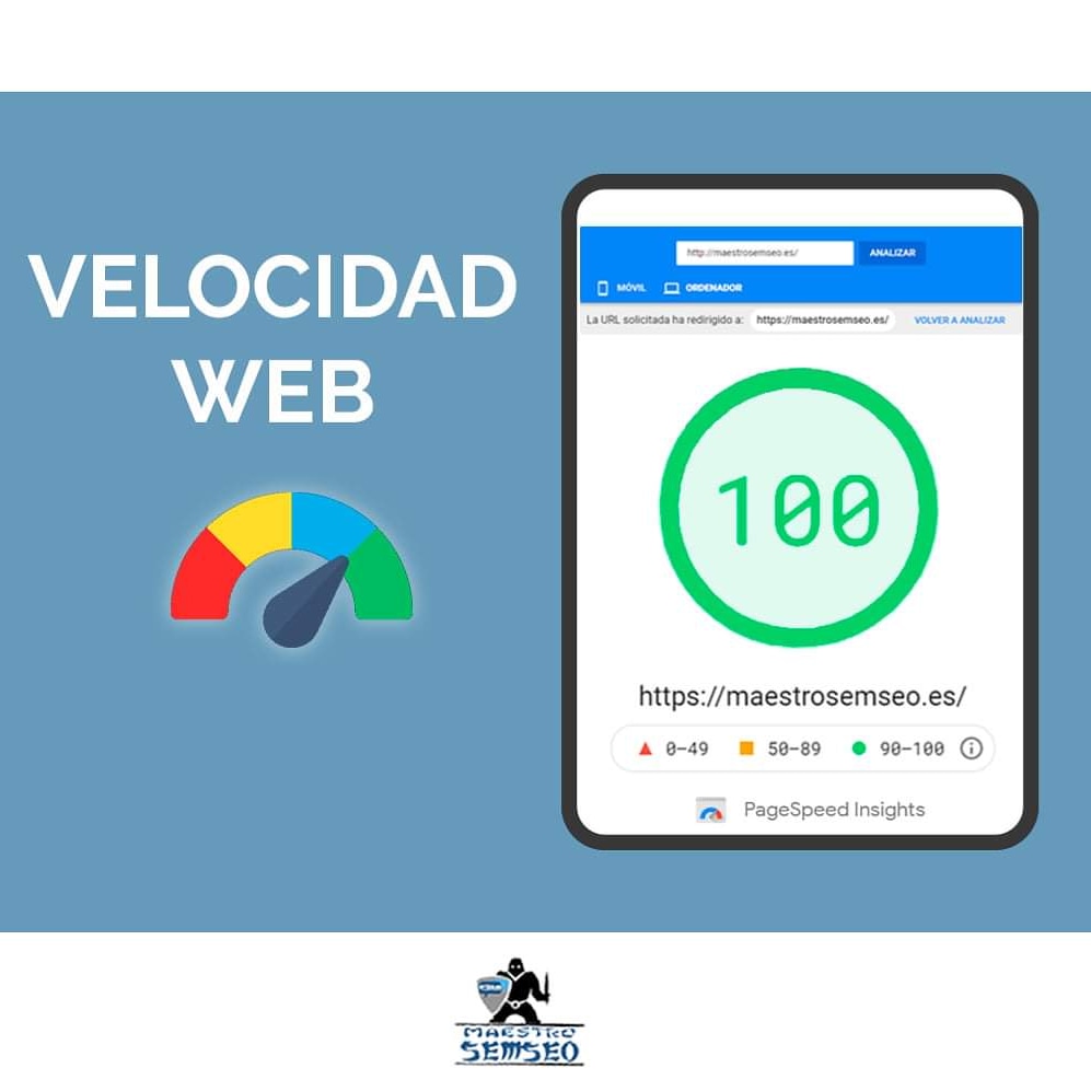 La #velocidad de carga de una web es un factor determinante para la #usabilidad y uno de los factores de los que depende el #SEO
👏El <a href="/maestrosemseo/">maestrosemseo</a> ha trabajado en ello y tiene la web a 100!

👉Si quieres mejorar la velocidad de tu  web y darle un impulso contacta con nosotros!
