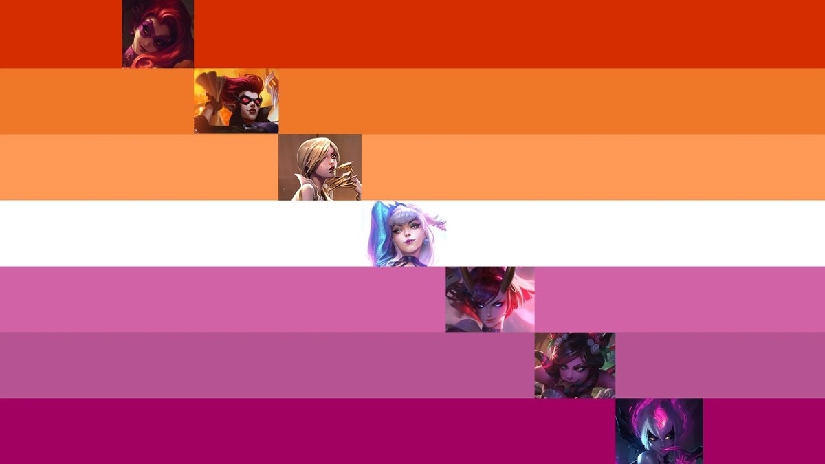 AHRIRENE's tweet photo. evelynn lesbian flag for @katabortion https://t.co/yNBBaWIVlD