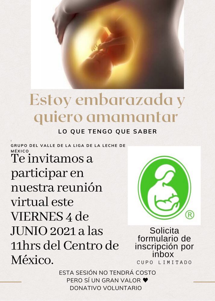 LLLMichoacanMex's tweet photo. Estoy embarazada y quiero amamantar. Lo que tengo que saber.
Te esperamos, inscríbete aquí: https://t.co/lfmHlyUQLZ https://t.co/MO1z5lECPS