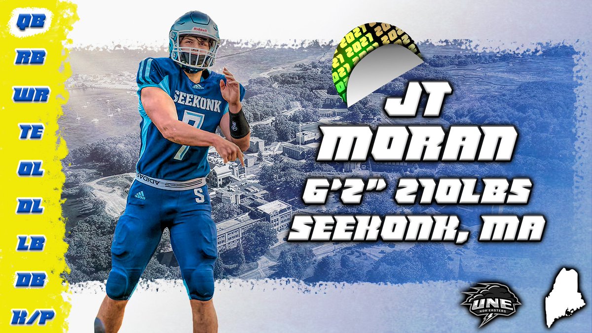 University of New England Football (@unefootball) on Twitter photo Welcome to Biddeford!
✍️ JT Moran
🏫 <a href="/SeekonkFootball/">Seekonk Football</a>
🇺🇸 Massachusetts
🏆 2x South Coast Conference All-Star, 2x Sun Chronicle All-Star Welcome to Biddeford!
✍️ JT Moran
🏫 <a href="/SeekonkFootball/">Seekonk Football</a>
🇺🇸 Massachusetts
🏆 2x South Coast Conference All-Star, 2x Sun Chronicle All-Star