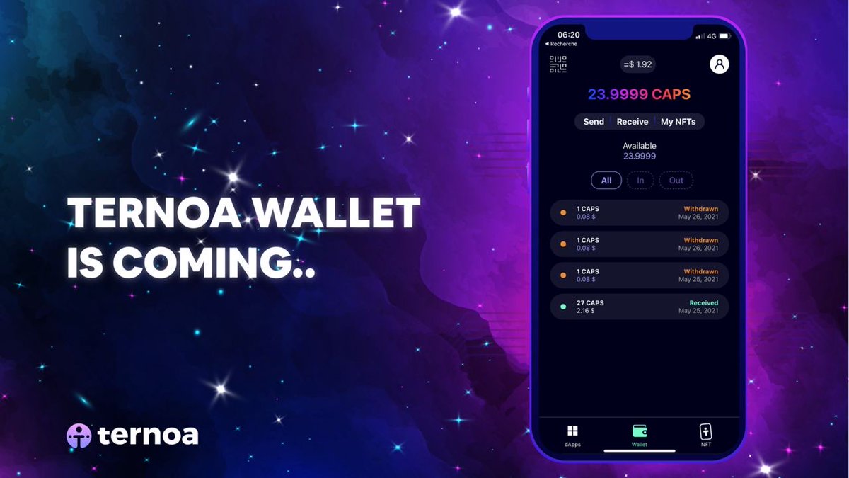 Ternoa_Japanese's tweet photo. 🙋 他に待ちきれない人 ?

#Ternoa #Blockchain #Wallet https://t.co/Vqhp87Bqez