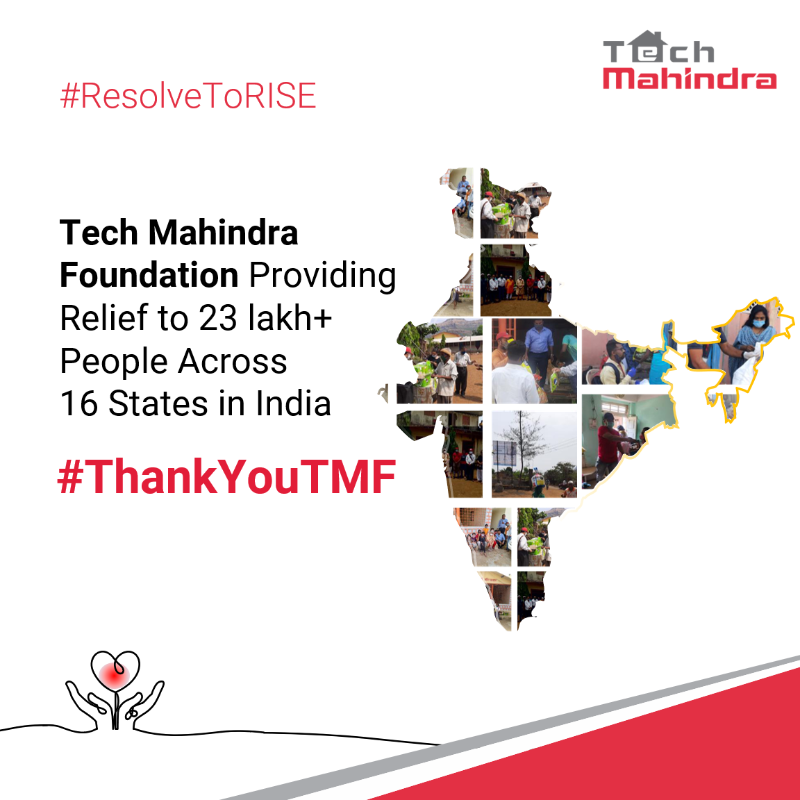 tech_mahindra's tweet photo. There's no denying that the pandemic has disrupted socio-economic balance in our country

But at the forefront is our @techmahindracsr army, who belied the odds &amp; continue to serve through each wave of pandemic

#ThankYouTMF &amp; your #ResolveToRISE

More: https://t.co/IPi7DEXVhx