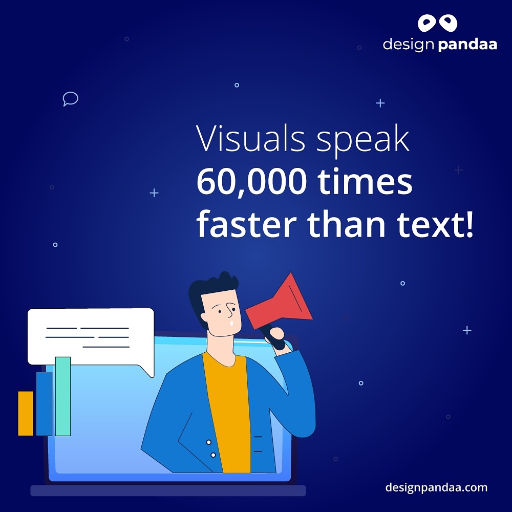 design_pandaa_'s tweet image. Research by Scribblers showed that visuals are processed 60,000 times faster than text, and it takes twice as long to process and recognize words. Visuals can skyrocket your brand value!🔭 Talk to us to boost your business through captivating designs!🧲🤯 #designcompany #design