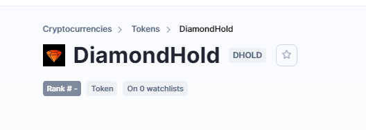 RealDiamondHold's tweet photo. WE HAVE BEEN LISTED ON CMC, GIVEAWAY INC!!! #DHOLD #BSC https://t.co/UZlq8yPP6F