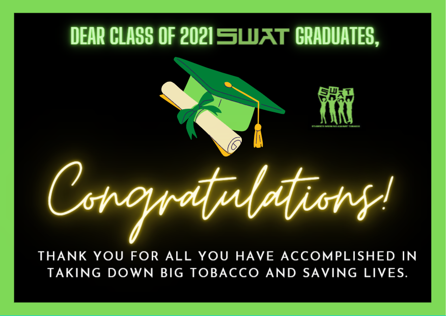 OkaloosaSWAT's tweet photo. Congratulations to our 2021 SWAT graduating class! We are so proud of you! Wishing you the best on your next journey. Keep doing amazing work and continue the fight against Big Tobacco! #swatflorida https://t.co/vfgUuQR6Dz