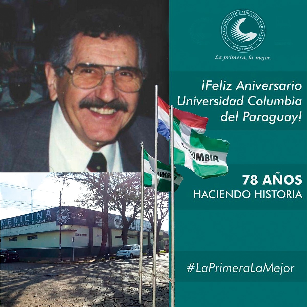 ColumbiaMedPY's tweet photo. ¡Cumplimos 78 años! 💚🎂🎉 
.
¡Felicidades Familia COLUMBIA!💚 https://t.co/u5Kov7fFye