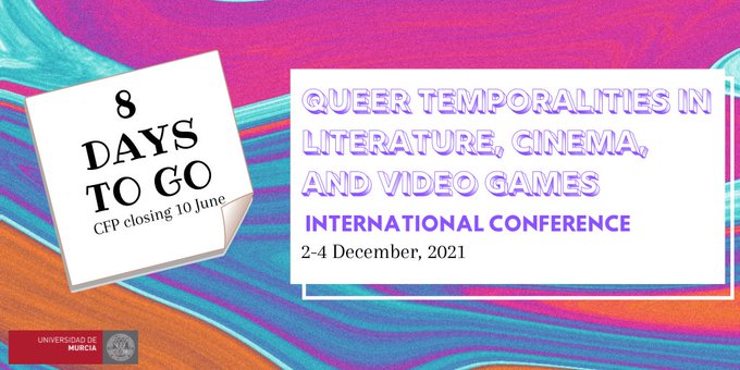 Have you sent us your proposal?
Our #CFP is open until next June 10!!
Join international scholars interested in  #queerstudies and #CinemaStudies #MediaStudies #GameStudies #Literature