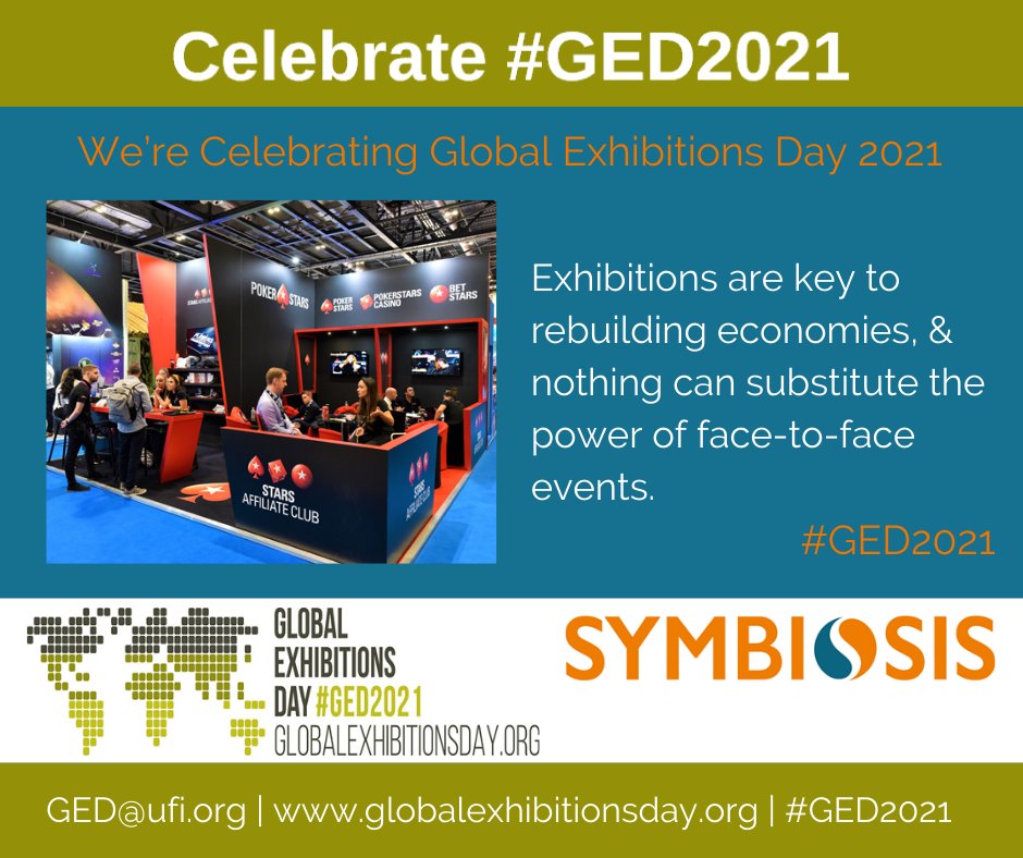 Team <a href="/Symbiosis_UK/">Symbiosis</a> is celebrating Global Exhibitions Day 2021. We're excited for our future &amp; that of the exhibition industry.
#GED2021