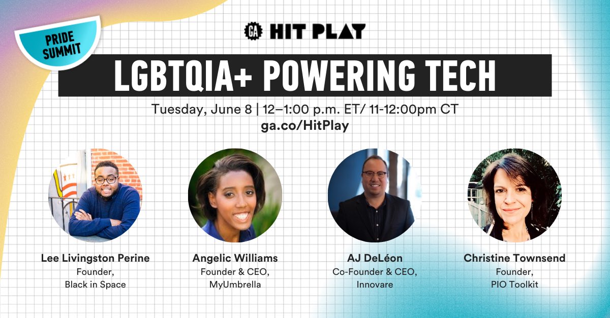 MrAdrianDeLeon's tweet photo. Iโm thrilled to share that Iโll be speaking at @GAโs #PRIDEย Summit. Iโll be speaking on a panel about empowering LGBTQIA folks in tech. Hope you can join us on Tuesday, 6/8 at 12pm ET. #GAHitPlay @InnovareSIP #edtech @StartOut RSVP for the Summit: https://t.co/CAYpOBcNXy https://t.co/boGRD3Clqr