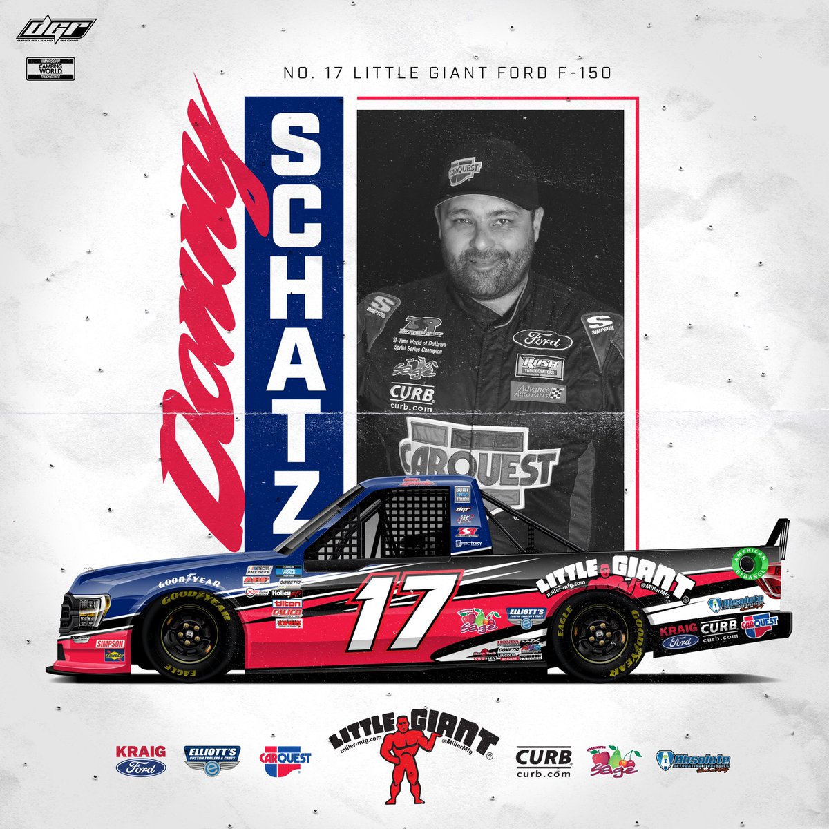 I’m so excited to announce that I’ll be driving for @dgr_racing in the <a href="/knoxvilleraces/">Knoxville Raceway</a> <a href="/NASCAR_Trucks/">NASCAR CRAFTSMAN Trucks</a> event in July! 

Read ➡️ tinyurl.com/ur4xhwzk

<a href="/MillerMfg/">Miller Manufacturing</a> 
<a href="/Carquest/">Carquest Auto Parts</a> 
<a href="/TheAASinc/">Absolute Automation & Security</a> 
<a href="/kraigfordsocial/">Kraig Ford</a> 
<a href="/CurbRecords/">Curb Records</a> 
@SageFruit 
<a href="/ElliottsTrailer/">Elliott's Custom Trailers & Carts</a> 
@FordPerformance