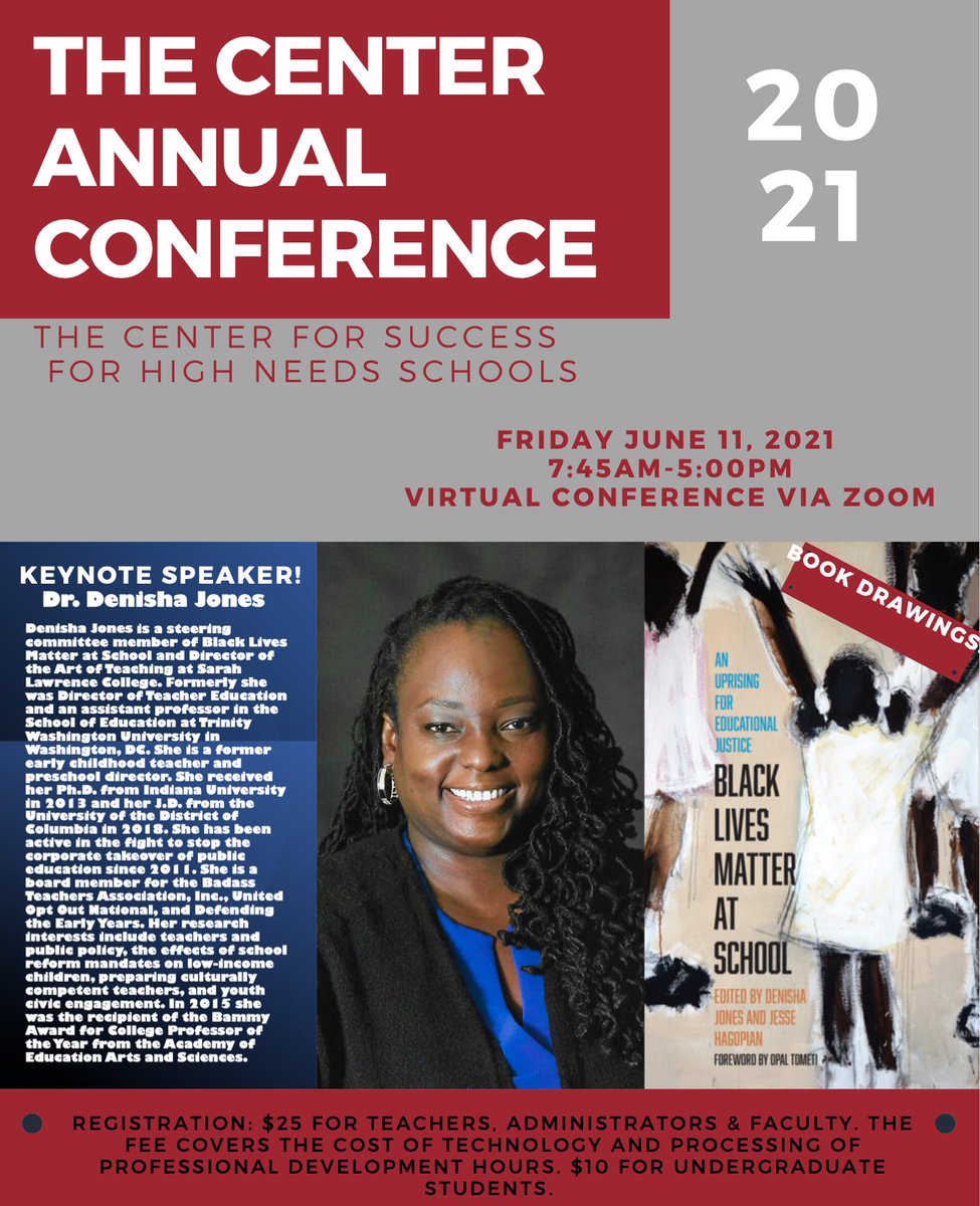 glennmaxmcgee's tweet photo. Our new CENTER FOR SUCCESS FOR HIGH NEED SCHOOLS invites you to our Annual Conference "Walking the Talk" keynoted by Danisha Jones (author of BLM at School). Register at https://t.co/gMHBdYPvKe or on our website https://t.co/yz9mFThIK2. https://t.co/cmGuZQVrmS