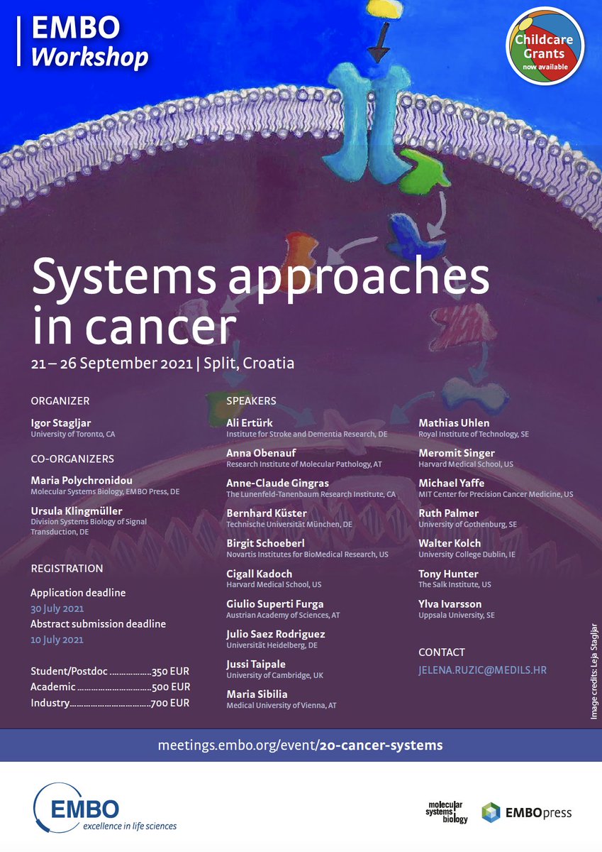 Igor Stagljar (@stagljar) on Twitter photo Great news from the European Molecular Biology Organization (EMBO)-we got the green light to hold our EMBO conference “Systems Approaches in Cancer” in person/in vivo (!!!) from September 21-26 ,2021
YAY!
meetings.embo.org/event/20-cance…
@KlingmuellerG <a href="/MolSystBiol/">Mol Syst Biol</a> <a href="/EMBOevents/">EMBO Events</a> @medils1 Great news from the European Molecular Biology Organization (EMBO)-we got the green light to hold our EMBO conference “Systems Approaches in Cancer” in person/in vivo (!!!) from September 21-26 ,2021
YAY!
meetings.embo.org/event/20-cance…
@KlingmuellerG <a href="/MolSystBiol/">Mol Syst Biol</a> <a href="/EMBOevents/">EMBO Events</a> @medils1