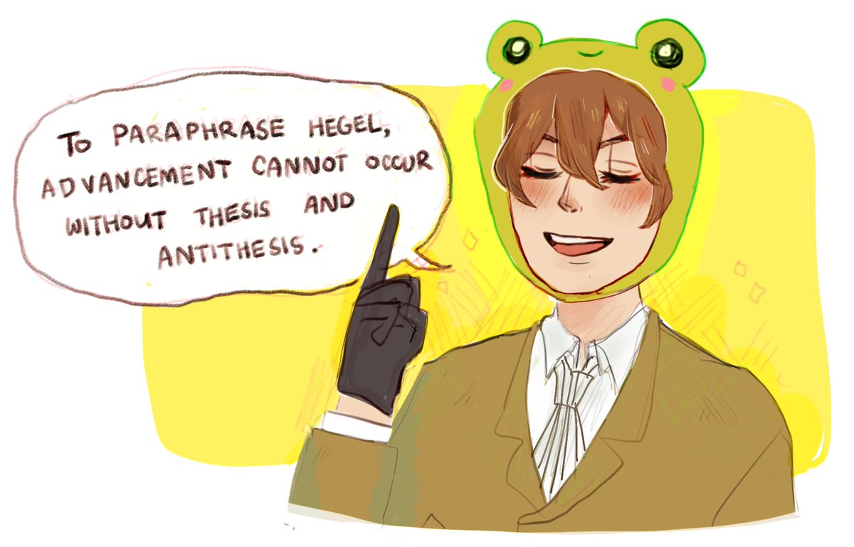 p5/r au where everything is the same except akechi wears a froggy hat 