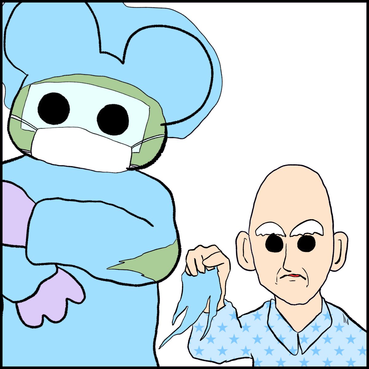 コロナ最前線の看護師と、認知症のコロナ陽性患者さん
#看護師 #コロナ #最前線 