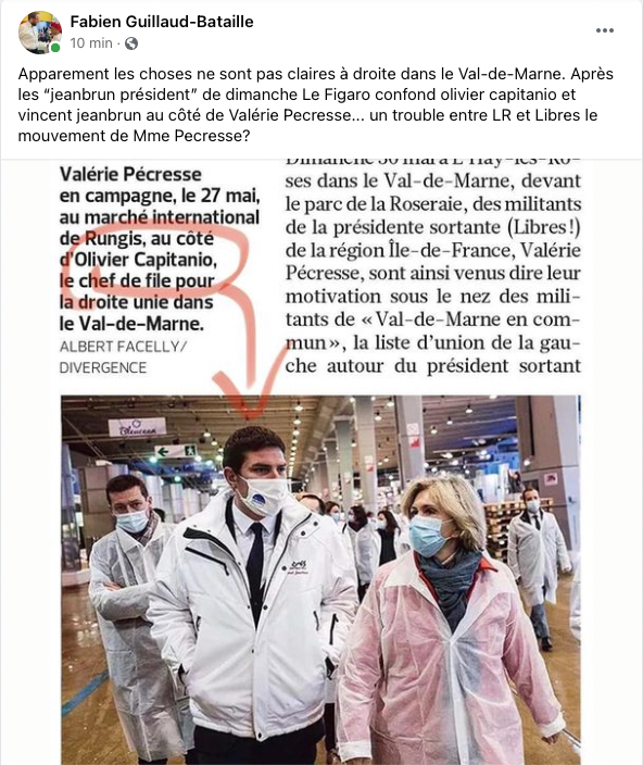 Pour info <a href="/VincentJEANBRUN/">Vincent Jeanbrun</a>  fait parti de <a href="/SoyonsLibres/">Libres !</a>  mais ce candidat #regionales2021 a une drôle de façon d'interpréter une simple erreur de choix de photo. C'est peu dire de l'estime que porte les communistes auprès des jeunes maquettistes payés au smic dans les rédactions.