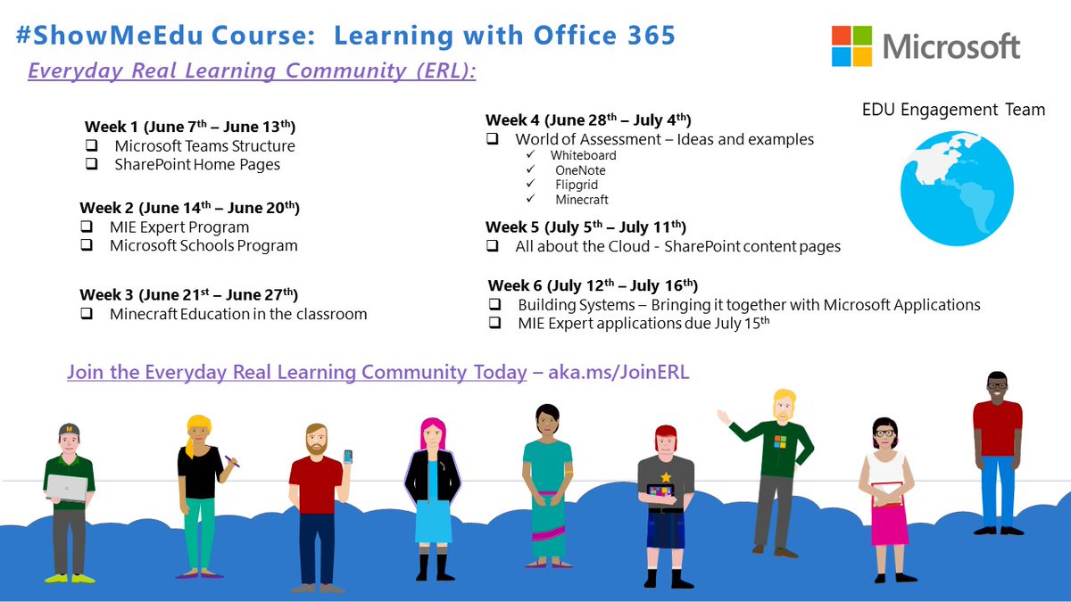 GeriGillespy's tweet photo. Please share 📣 
Summer learning with MS 365 🌍
Join us in ERL community for a 6-wk webinar series 🖥
CEU unit available - https://t.co/ErQDSRE4Et

Info: https://t.co/RrlfKjrQBW
Reg: https://t.co/nzu5EJkDXZ

#ShowMeEdu #MicrosoftEDU https://t.co/rZpwwKEKmd