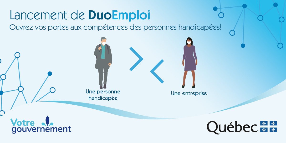 JeanBoulet10's tweet photo. Avec DuoEmploi, nous souhaitons stimuler l’intégration des personnes handicapées dans les milieux de travail grâce à des stages exploratoires! Il s’agit d’une opportunité à saisir, surtout en contexte de pénurie de main-d’oeuvre!
https://t.co/w8wh5SV89l @conseilpatronat #roseph https://t.co/VgPgOOU17U