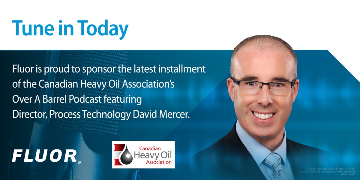 fluorcanada's tweet photo. 📣Tune in as Director of Process Technology David Mercer joins @CDN_CHOA to discuss net zero emissions energy systems and Canada’s hydrogen economy. @GLJPC @CanAccelerator 
#hydrogen #hydrogeneconomy #netzero #FluorBuildsABetterWorld

Listen here 👉 https://t.co/UT9nE7eRVZ https://t.co/Sb2ULtrCVi