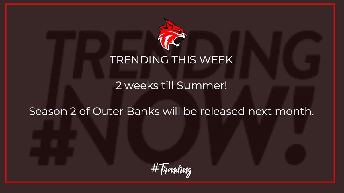 Here’s what’s trending this week Wildcats!! Enjoy your Wednesday!🐾 <a href="/HPRwildcats/">High Point Regional High School</a> <a href="/hprhs_emilys/">Emily Shauger</a> #trending #summer #outerbanks #season2